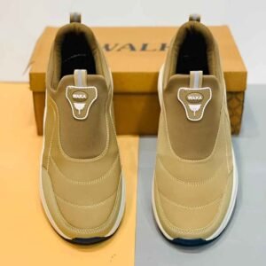 Men beige casual slip-on shoes with soft padded sole